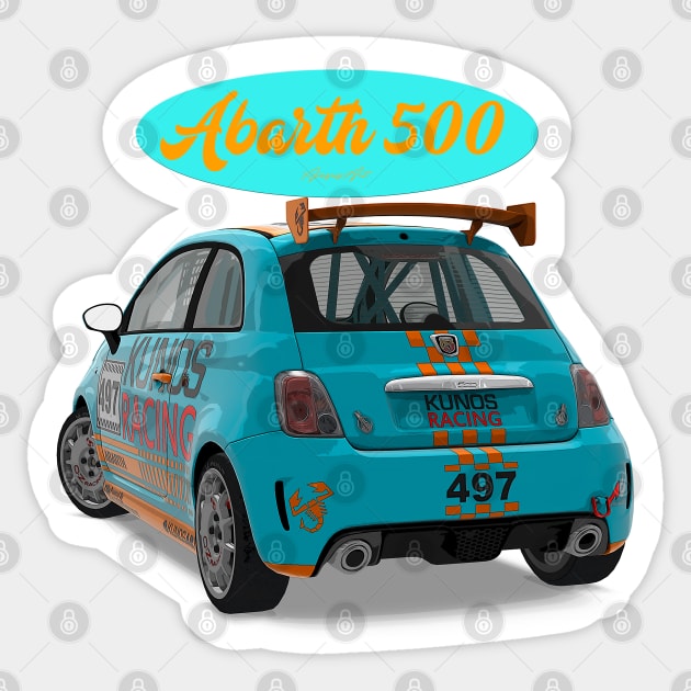 ABARTH 500 497 Back Sticker by PjesusArt